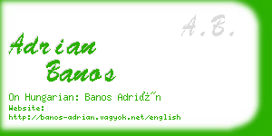 adrian banos business card